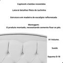 Ver imagem 4 de Kit Cabeceira e Calçadeira com Baú 140 Cm King Casal Diana Suede