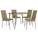 Ver imagem 2 de Conjunto Sala de Jantar Mesa com 4 Cadeiras Estofadas 864 Kappesberg Crome