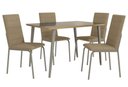 Ver imagem 2 de Conjunto Sala de Jantar Mesa com 4 Cadeiras Estofadas 864 Kappesberg Crome