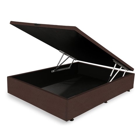Cama Box Cama Baú Casal Marrom 138x188x41