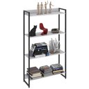 Ver imagem 1 de Estante Livreiro Dynamica Industrial 80cm 4 Prateleiras C08 Branco Chess - Mpozenato