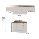 Ver imagem 4 de Cozinha Compacta Iluminata 7 Portas 3 Gavetas 100% MDF Branco/Ébano - Genialflex