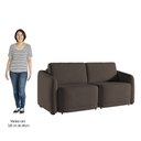 Ver imagem 5 de Sofá Cama Casal para Sala 176cm Polska K04 Veludo Marrom - Mpozenato