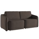 Ver imagem 1 de Sofá Cama Casal para Sala 176cm Polska K04 Veludo Marrom - Mpozenato