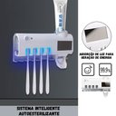 Ver imagem 6 de Dispenser Pasta de Dentes Luz Ultravioleta Automatico Esterilizador Bacterias Suporte Escova de Dent