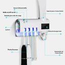 Ver imagem 3 de Dispenser Pasta de Dentes Luz Ultravioleta Automatico Esterilizador Bacterias Suporte Escova de Dent
