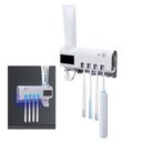 Ver imagem 1 de Dispenser Pasta de Dentes Luz Ultravioleta Automatico Esterilizador Bacterias Suporte Escova de Dent