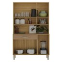 Ver imagem 3 de Armário de Cozinha Compacta Mdf 6 Portas Paris Plus - Freijó/supremo/com Ripado