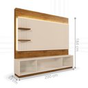 Ver imagem 3 de Home Theater Decorativo Guaíba 2.0 Off White Canela para TV Grande