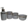 Kit Bebê Higiene Branco com friso Dourado 4 Peças - 1