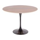 Ver imagem 1 de Mesa Saarinen Redonda Imbuia 90cm - Base Preta