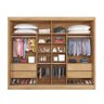Guarda Roupa Casal 2 Portas Espelhadas de Correr 4 Gavetas Verona Plus - 2