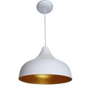 Ver imagem 1 de Lustre Pendente Júpiter Alumínio Branco/Dourado - 29X21 Cm