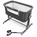 Ver imagem 3 de Berço Portátil Moisés Cercado 0-15kg Desmontável Co-bed com Bolsa de Transporte Cinzaazul