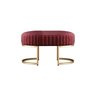 Recamier Puff Glow Veludo Bordo 75 Cm - Zahav Estofados - 1