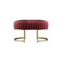 Ver imagem 1 de Recamier Puff Glow Veludo Bordo 75 Cm - Zahav Estofados