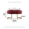 Recamier Puff Glow Veludo Bordo 75 Cm - Zahav Estofados - 3