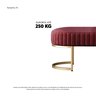 Recamier Puff Glow Veludo Bordo 75 Cm - Zahav Estofados - 4