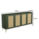 Ver imagem 2 de Aparador Buffet Porta Sextavada 180cm Pés Metal 100% Mdf Cor:musgo com Dourado
