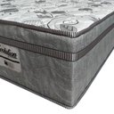 Ver imagem 2 de Cama Box Casal Bipartido Tecido Sintético Marrom com Colchão de Molas Ensacadas - Probel Evolution
