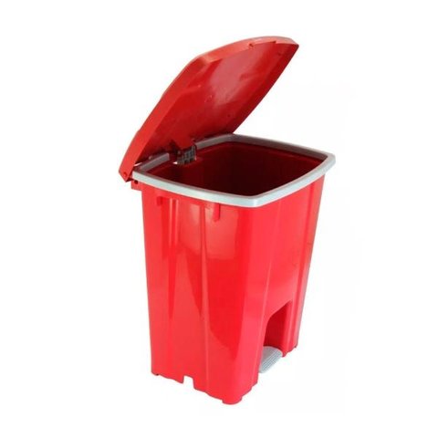 Cesto Lixeira de Lixo com Pedal 30 Litros Vermelho