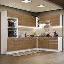 Ver imagem 1 de Armário de Cozinha Completa de Canto 100% MDF 479cm Branco/Rustic Acordes Madesa 03