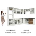 Ver imagem 6 de Armário de Cozinha Completa de Canto 100% MDF 479cm Branco/Rustic Acordes Madesa 03