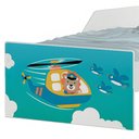 Ver imagem 2 de Cama Infantil Patrulha Animal com Colchão MDF Branco com Grade de Proteção Cambel Móveis