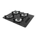 Ver imagem 1 de Cooktop Fogatti À Gás Fgt 4b Vidro Preto Flange Inox