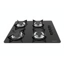 Ver mais imagens de Cooktop Fogatti À Gás Fgt 4b Vidro Preto Flange Inox