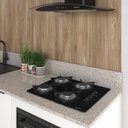 Ver imagem 3 de Cooktop Fogatti À Gás Fgt 4b Vidro Preto Flange Inox