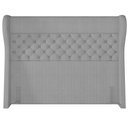 Ver imagem 4 de Cabeceira Cama Box Casal 140 cm P05 Madrid Linho Cinza - Lyam Decor