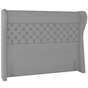 Ver imagem 2 de Cabeceira Cama Box Casal 140 cm P05 Madrid Linho Cinza - Lyam Decor