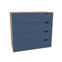 Ver imagem 2 de Cômoda Porto 4 Gavetas Freijó/azul - Politorno