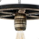 Ver imagem 4 de Pendente Luminária Lustre Roda de Carroça 33cm de Madeira Maciça - Rústico