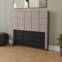 Ver imagem 1 de Cabeceira Cama Box Casal Kappesberg Veludo Cinza Claro 140cm