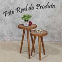 Ver imagem 3 de Mesa Canto Pé Palito Apoio Sala Estar Lateral Retro Pequena Moderna Decoração Casa Escritório:Tampos