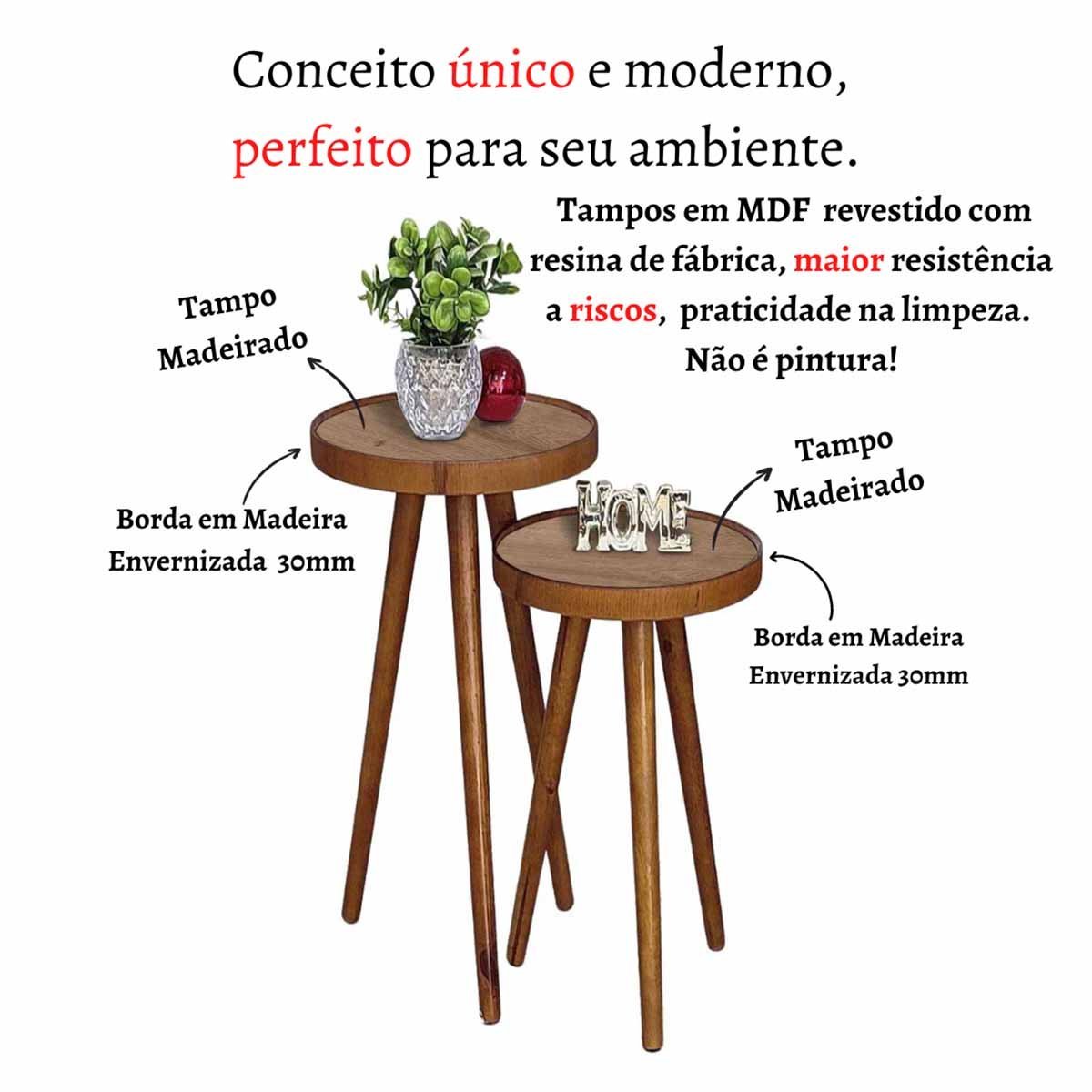 Mesa Canto Pé Palito Apoio Sala Estar Lateral Retro Pequena Moderna Decoração Casa Escritório:Tampos - 5