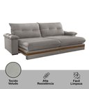 Ver imagem 3 de Sofá Avalon 02 Módulos de 100cm Br25cm Meu Sofá Online B026 Veludo Prata