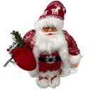 Ver imagem 7 de Papai Noel Natal Boneco Luxo Natalino Enfeite Arvore Cenario Loja Vitrine Casa Mesa Bancada Predio H