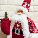 Ver imagem 6 de Papai Noel Natal Boneco Luxo Natalino Enfeite Arvore Cenario Loja Vitrine Casa Mesa Bancada Predio H