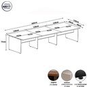 Ver imagem 3 de Plataforma de Trabalho 6 Lugares 360cm x 120cm Pé Painel Cinza F5 Office