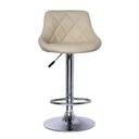 Ver imagem 3 de Kit 2 Banquetas Milano Carmel Estofada Giratória C/ Regulagem - Bege