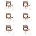 Ver imagem 1 de Kit 6 Cadeiras Decorativa Sala de Jantar Luxo Luna Facto Fendi - Mozzelar
