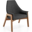 Ver imagem 1 de Poltrona Decorativa Sakura L02 Linho Cinza Escuro - Lyam Decor