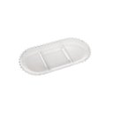 Ver imagem 2 de Petisqueira Cristal 3 Divisões Oval Pearl 30x15x2cm Wolff