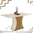 Ver imagem 4 de Mesa de Jantar 6 Lugares Tampo em Mdf - Luiza - Nature - Off White