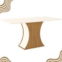 Ver imagem 7 de Mesa de Jantar 6 Lugares Tampo em Mdf - Luiza - Nature - Off White