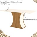 Ver imagem 3 de Mesa de Jantar 6 Lugares Tampo em Mdf - Luiza - Nature - Off White