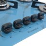 Fogão Cooktop a Gás Chapa 5 Bocas Ultra Chama 127/220v Marmorizado Marmo Azul - 3